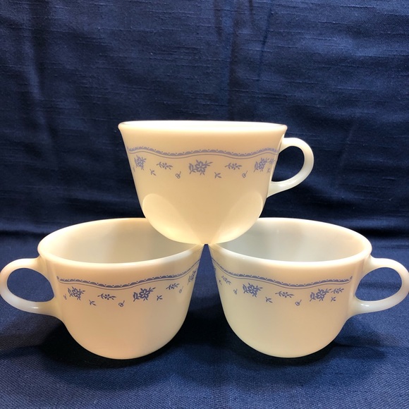 Pyrex Morning Blue coffee cups - Picture 1 of 4